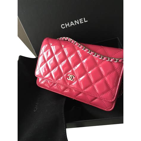 chanel wallet on chain dark pink|chanel wallet on chain price.